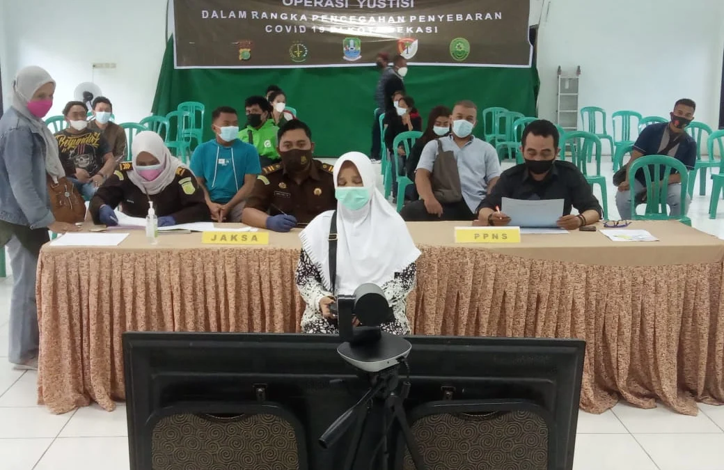 Pelanggaran PPKM Darurat di Sidang Secara Virtual