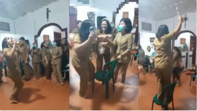 Joget Sambil Pegang Miras, Oknum PNS Ini Terancam Sanksi Berat, Bahkan Bisa Diberhentikan