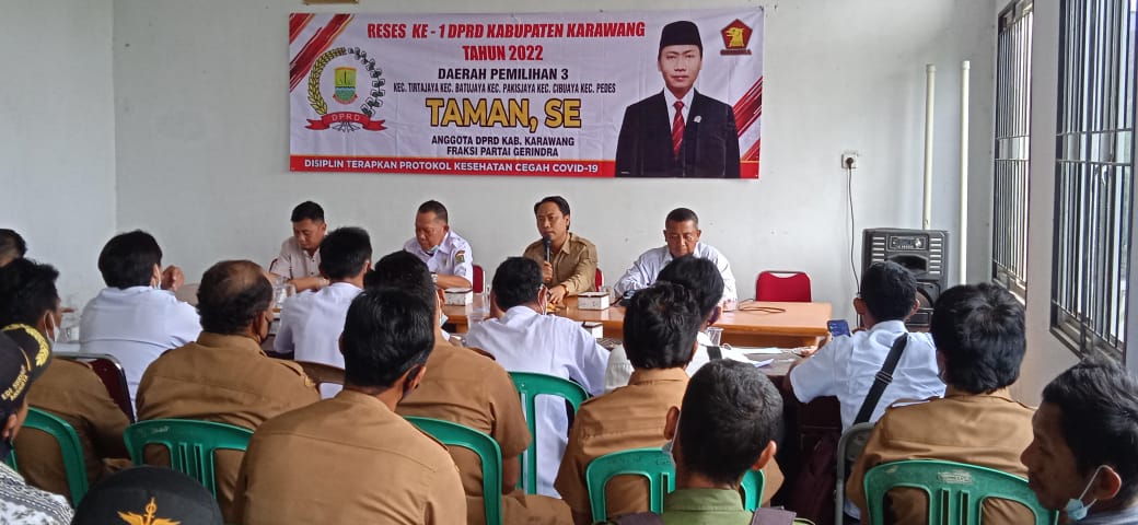 Reses Dewan Taman, Petani di Dapil Tiga Butuh Pintu Air