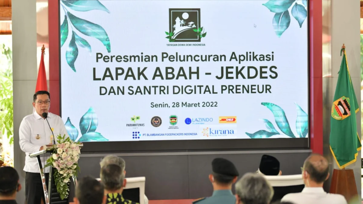 Gubernur Ridwan Kamil dan Wapres Luncurkan Lapak Abah-Ojek Desa di Purwakarta