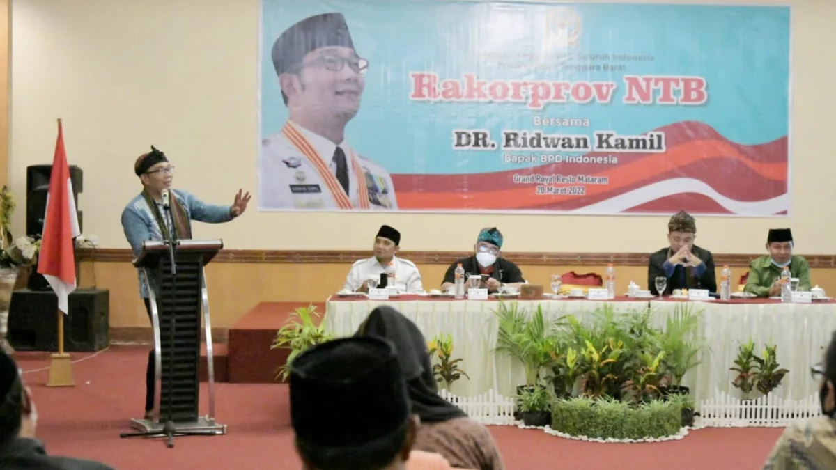 Ridwan Kamil Bapak BPD Indonesia, Promosi Desa Digital ke PDABPDSI NTB