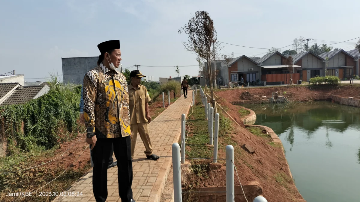 Mumpung Lagi Kemarau, Pemdes Serang Sidak Lokasi Rawan Longsor dan Banjir