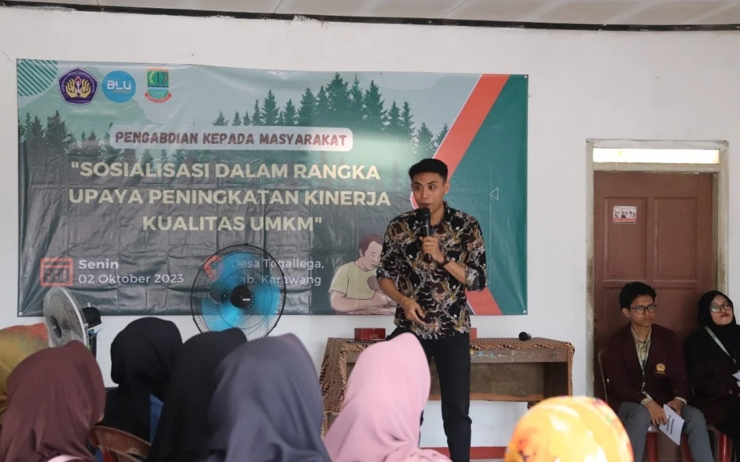 Dosen dan Mahasiswa Unsika berikan Pendampingan Peningkatan Produk UMKM Warga Desa Tegallega