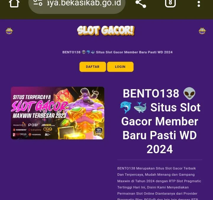 Situs resmi milik Pemkab  Bekasi kembali dibajak judi slot