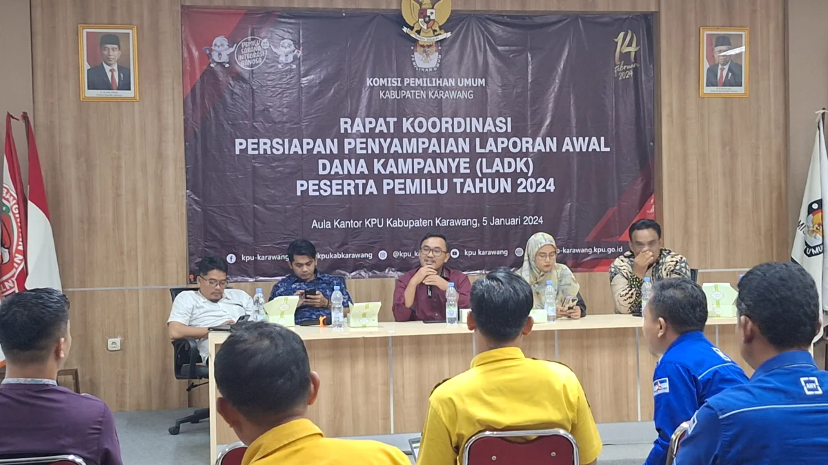 Jelang Batas Akhir, KPU Karawang Gelar Rakor LADK Bersama Parpol