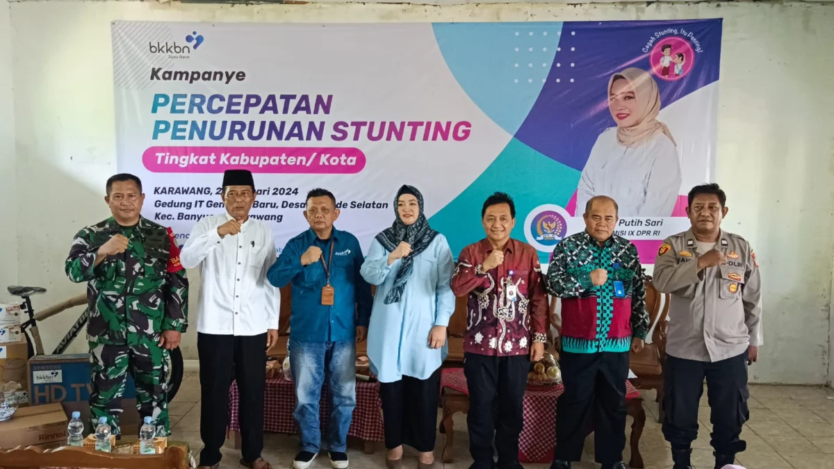 BKKBN Bersama Putih Sari Kampanye Penurun Stunting di Karawang, Ingatkan Cegah Masalah 4T 