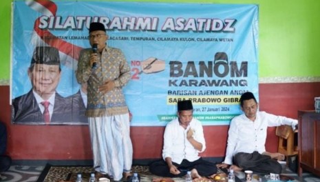 Barisan Ajengan Anom Kabupaten Karawang Deklarasi Dukung Prabowo- Gibran, Simak Alasannya...