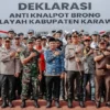 Pemkab-Polres Karawang Deklarasi Anti Knalpot Brong