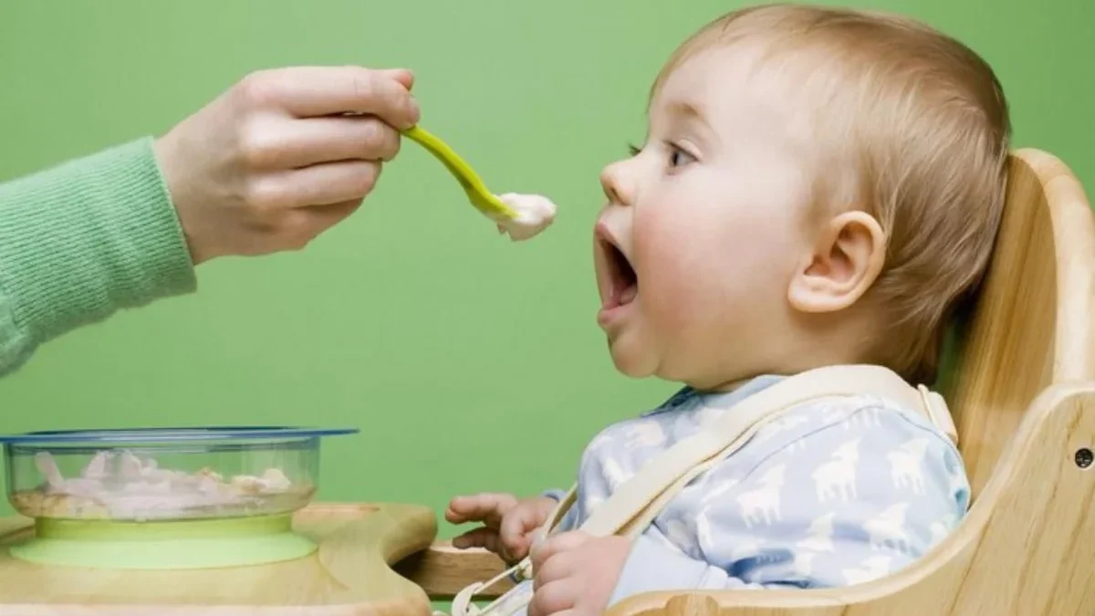 Bayi gembul makan