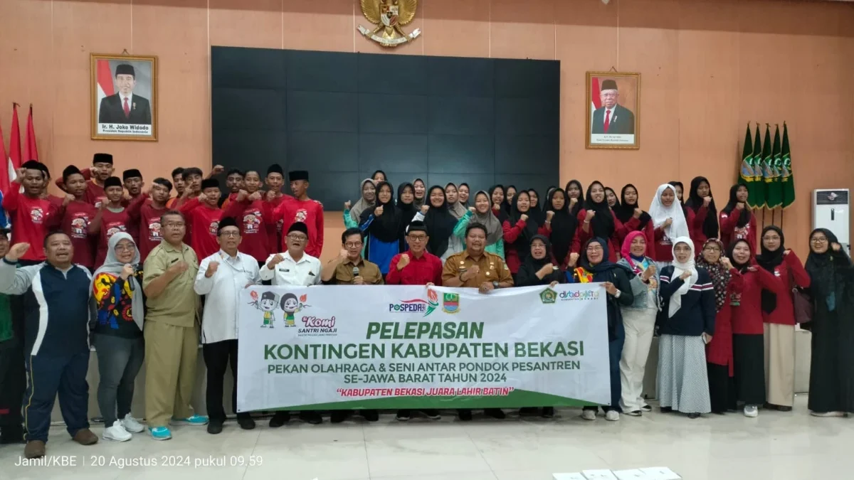 Pemkab Bekasi Melepas 37 Kontingen Atlet Pondok Pesantren