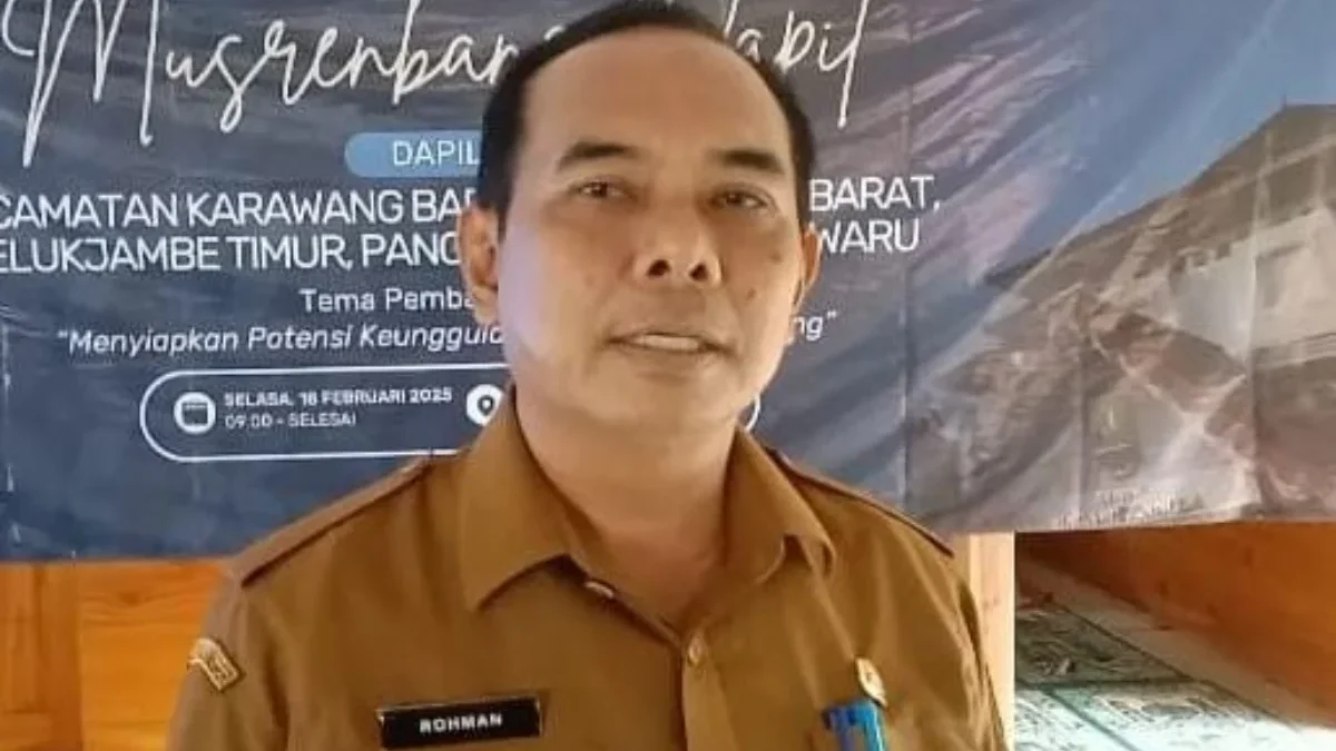 Kepala Dinas Pertanian dan Ketahanan Pangan (DPKP) Karawang, Rohman.