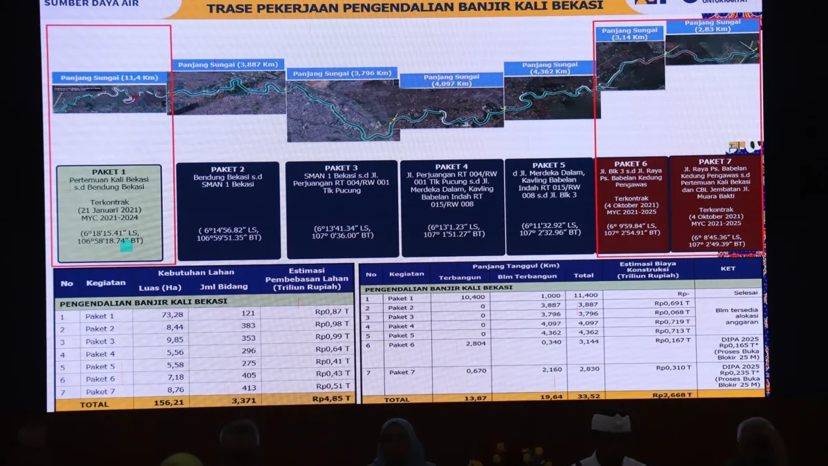 normalisasi dan restorasi sungai secara besar-besaran .