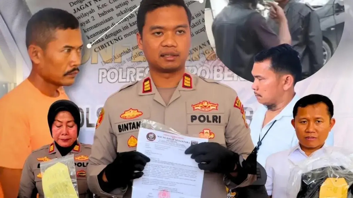 Seorang pria beratribut ormas diamankan polisi.