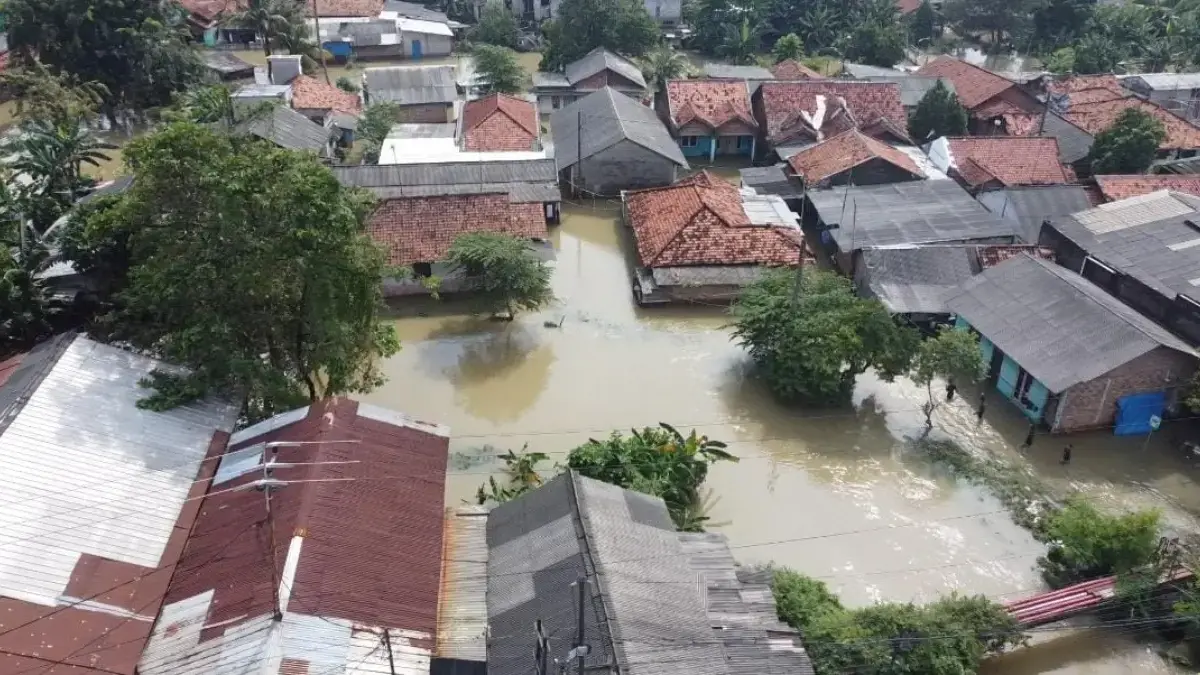 Banjir di Cikarang Utara.