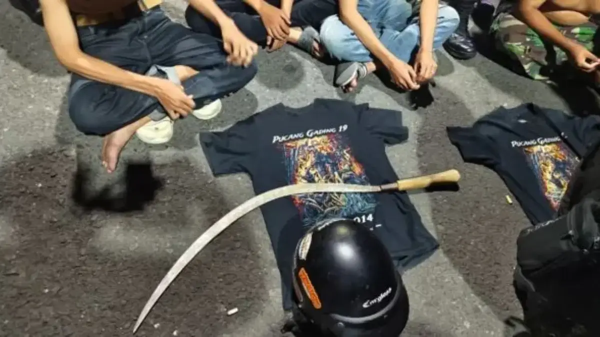 ilustrasi Tawuran remaja.