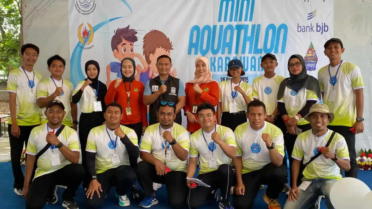 Kejuaraan Mini Aquathlon Karawang di Taruma Leisure Waterpark Perum Grand Taruma.