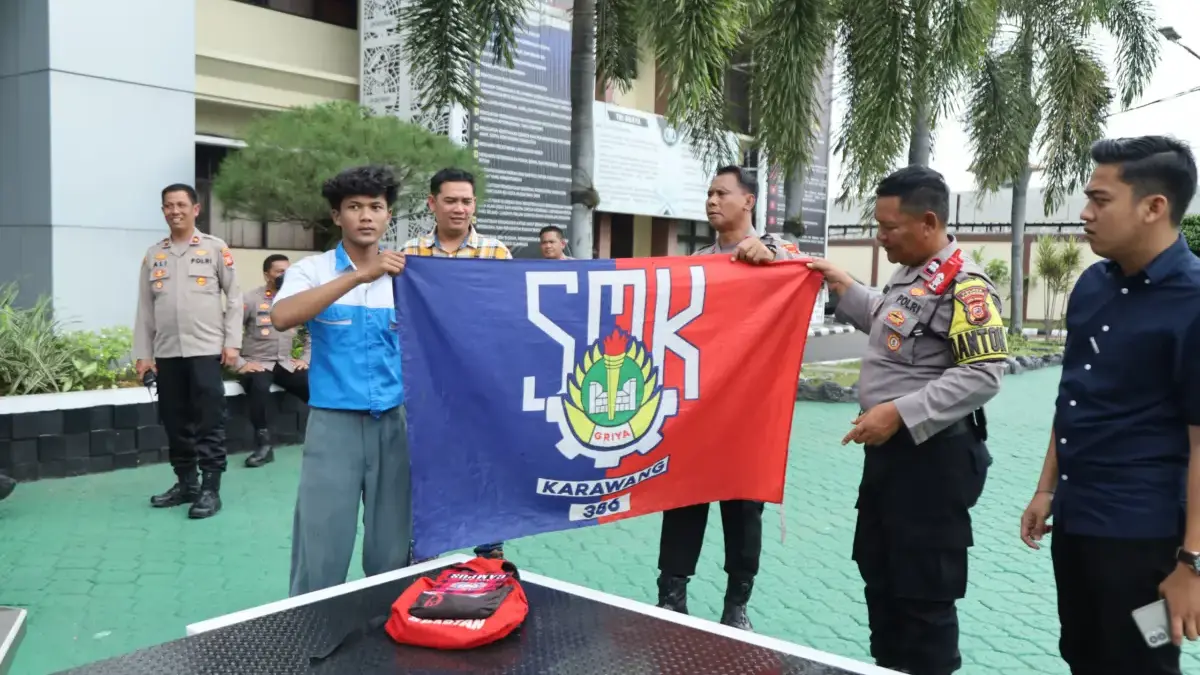 Puluhan Pelajar Diamankan Polres Karawang.