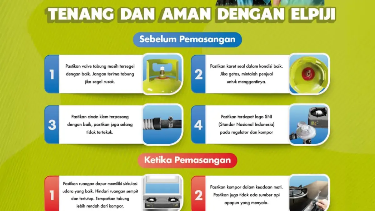 Ingatkan selalu memastikan keamanan LPG