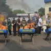 Pemusnahan Rokok dan Minuman Keras Ilegal.