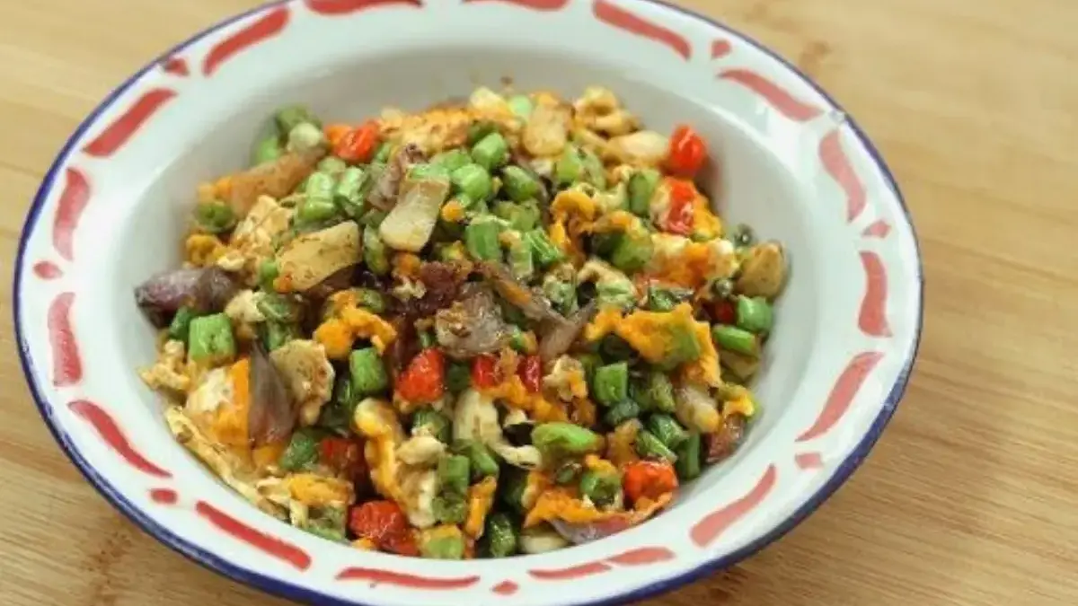 Resep Telur Buncis Oseng Bawang.