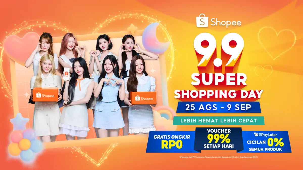 Hearts2Hearts Tampil Gemas Saat Nyanyi di Iklan Shopee 9.9 Super Shopping Day.