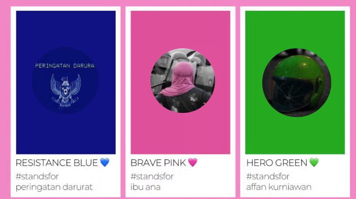 Arti Warna Resistance Blue, Brave Pink, Hero Green yang Viral di Media Sosial