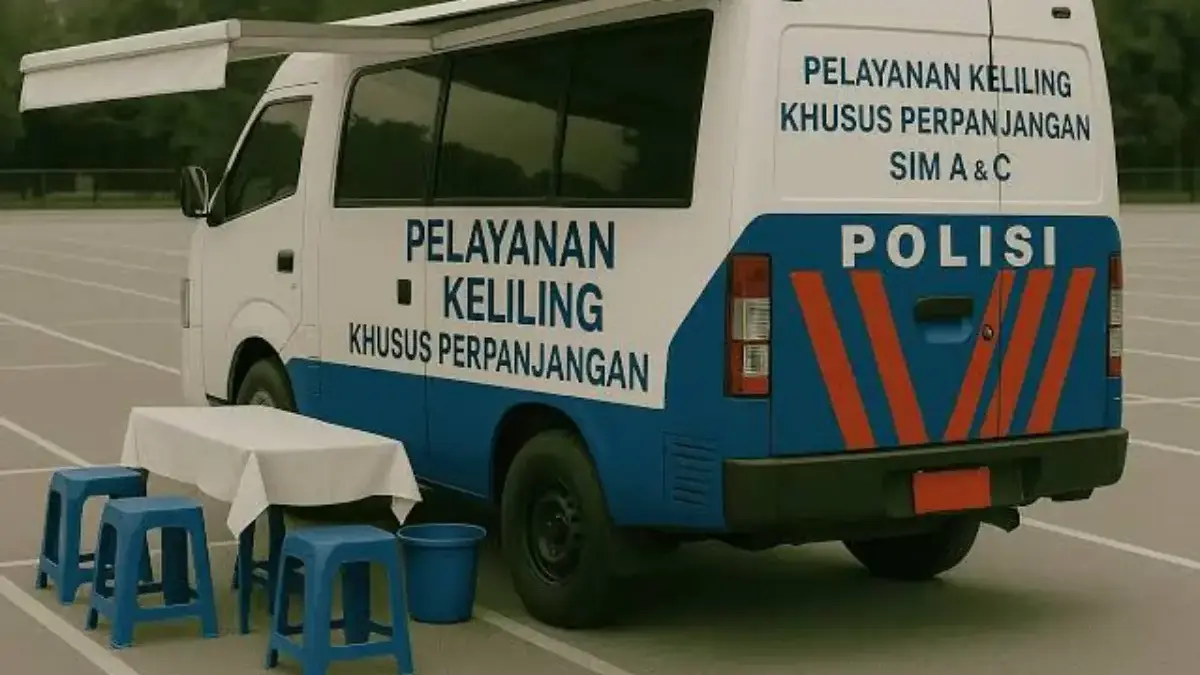 Ilustrasi Mobil SIM Keliling