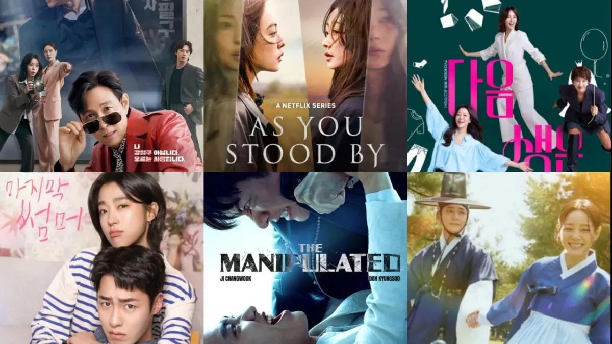 10 Drakor Terbaru yang Bakal Rilis November 2025, Jangan Sampai Terlewatkan! Poster kolase drama Korea yang tayang November 2025