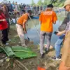 Polisi olah TKP Penemuan Mayat Wanita di Sungai Citarum.