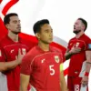Pemain Timnas Indonesia Tom Haye, Marc Klok dan Rizky Ridho