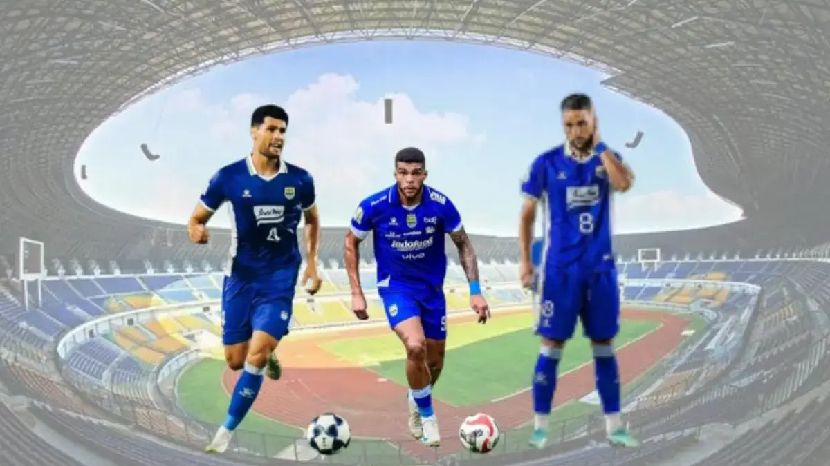 Pemain Persib Bandung Julio Cesar, Berguinho dan Luciano Guaycochea