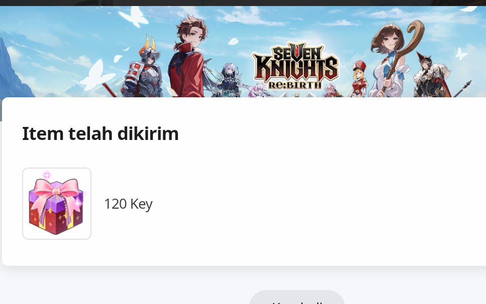Seven Knight Rebirth Kupon.