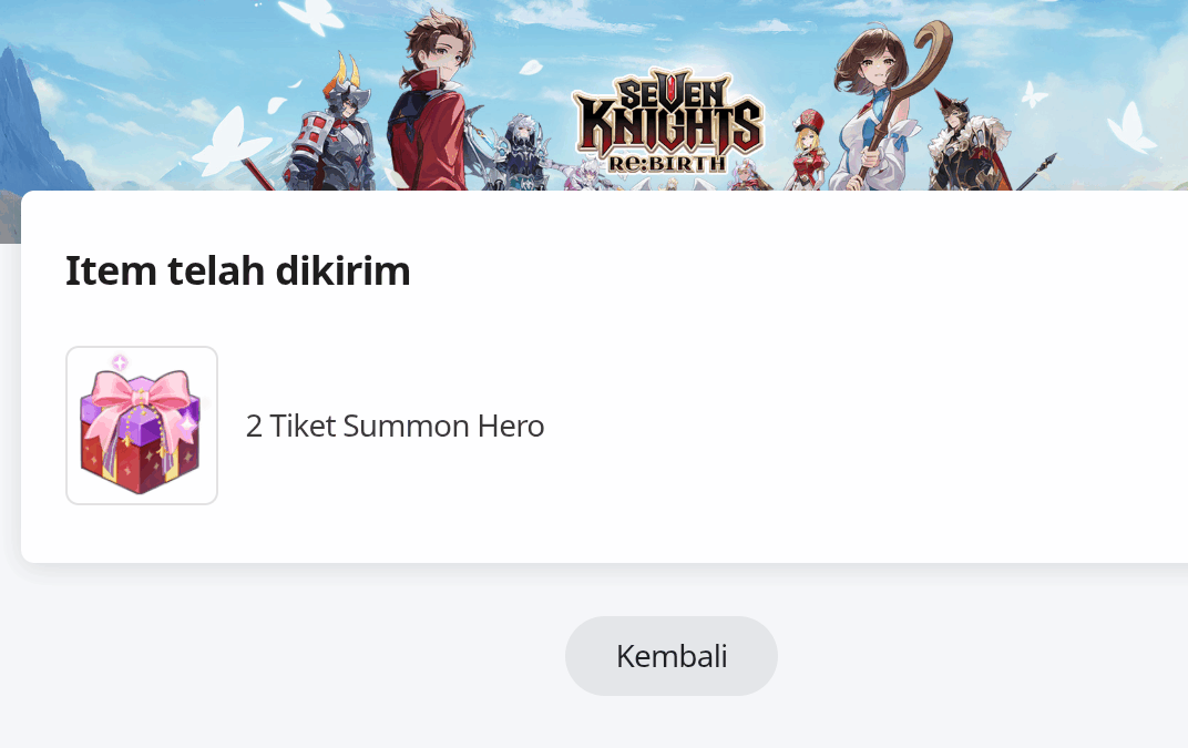 Redeem Code Seven Knights Rebirth Terbaru 11 Oktober 2025