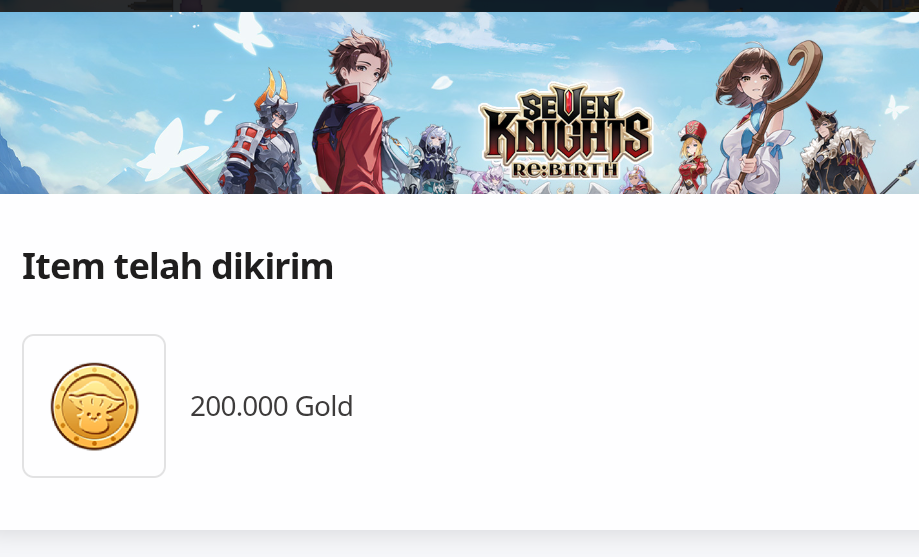 Kode Redeem Seven Knight Rebirth
