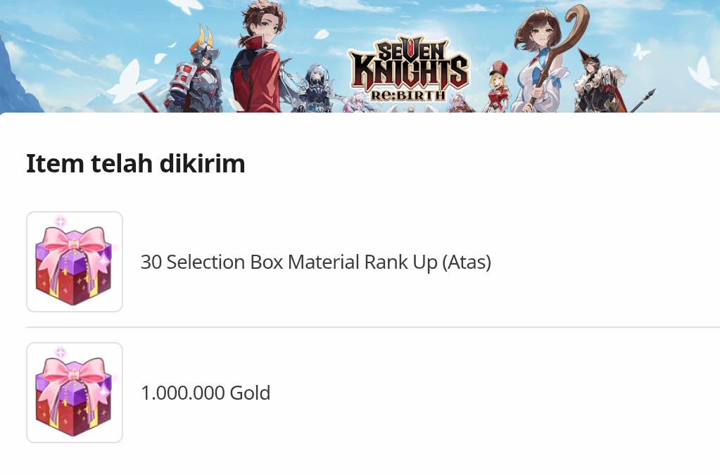 Kode Redeem Seven Knight Rebirth Terbaru Hari Ini 21 Oktober 2025.