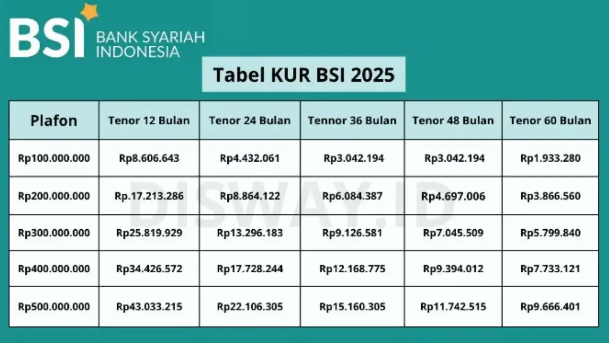 Skema Pinjaman KUR BSI 2025