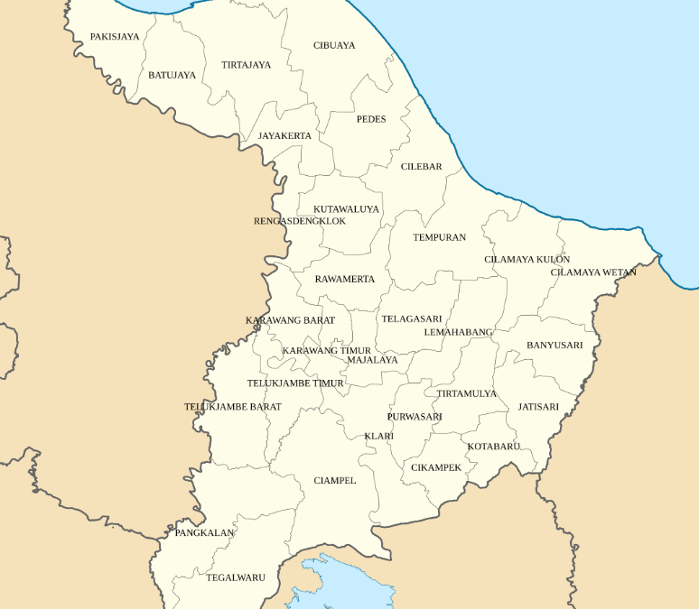 peta kecamatan karawang