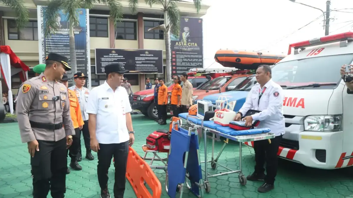 Apel Kesiapan Tanggap Bencana Polres Karawang