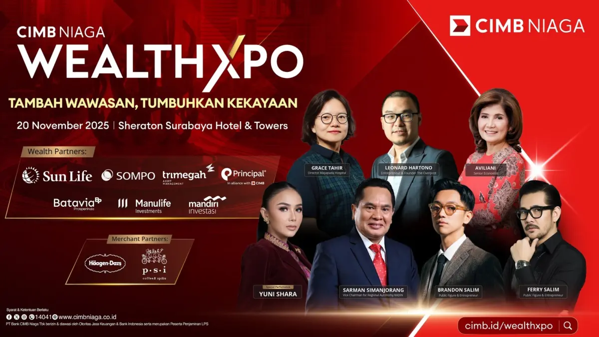 CIMB Niaga Gelar Wealth Xpo 2025, Tawarkan Wawasan Finansial dan Peluang Raih Hadiah Emas CIMB Niaga Wealth Xpo 2025,