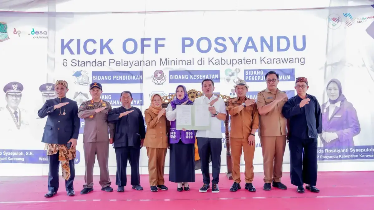 Kick Off Posyandu 6 SPM, Bupati Aep Dorong Penguatan Peran Posyandu dalam Pelayanan Dasar Masyarakat Kick Off Posyandu 6 SPM.