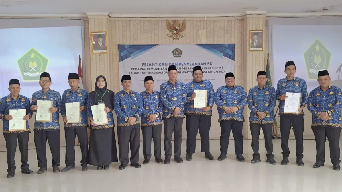 Serentak Secara Nasional, Pelantikan PPPK dari Lima Daerah Digelar Hybrid di Kemenag Karawang Kemenag Karawang