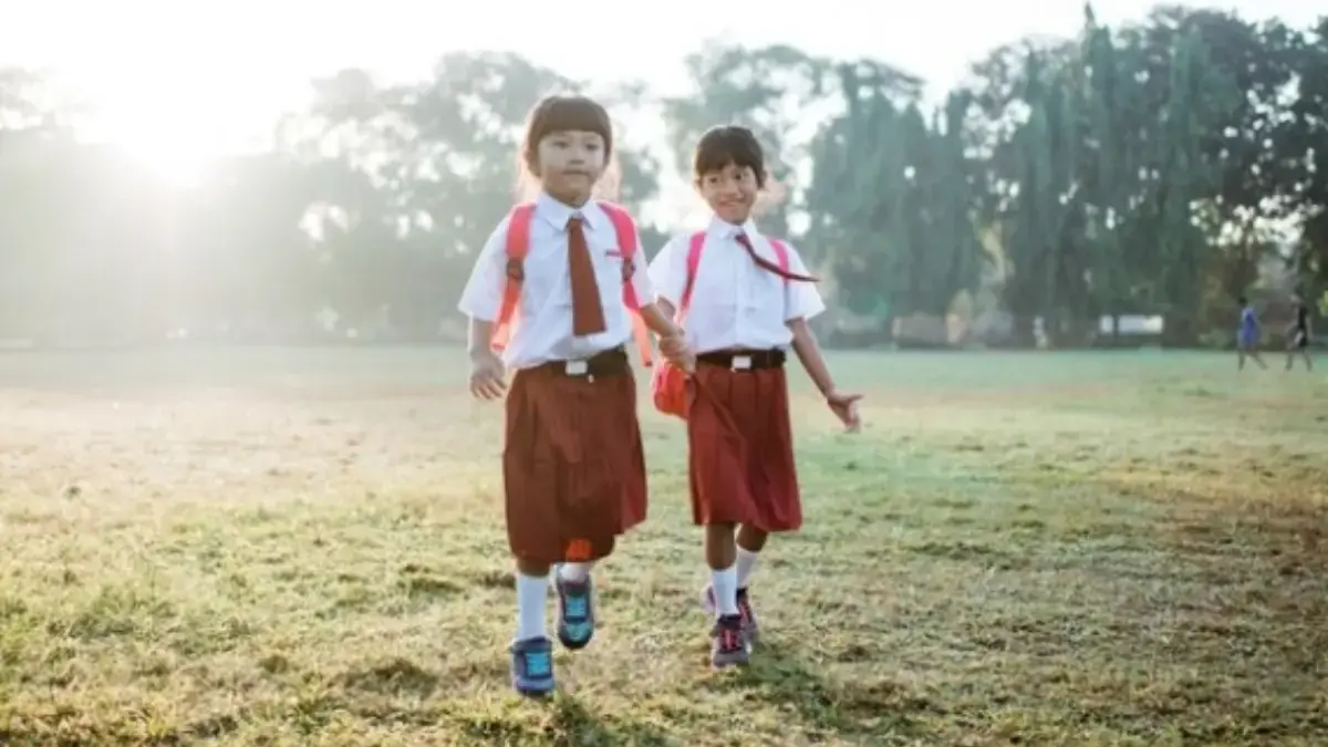 Ilustrasi anak sekolah.