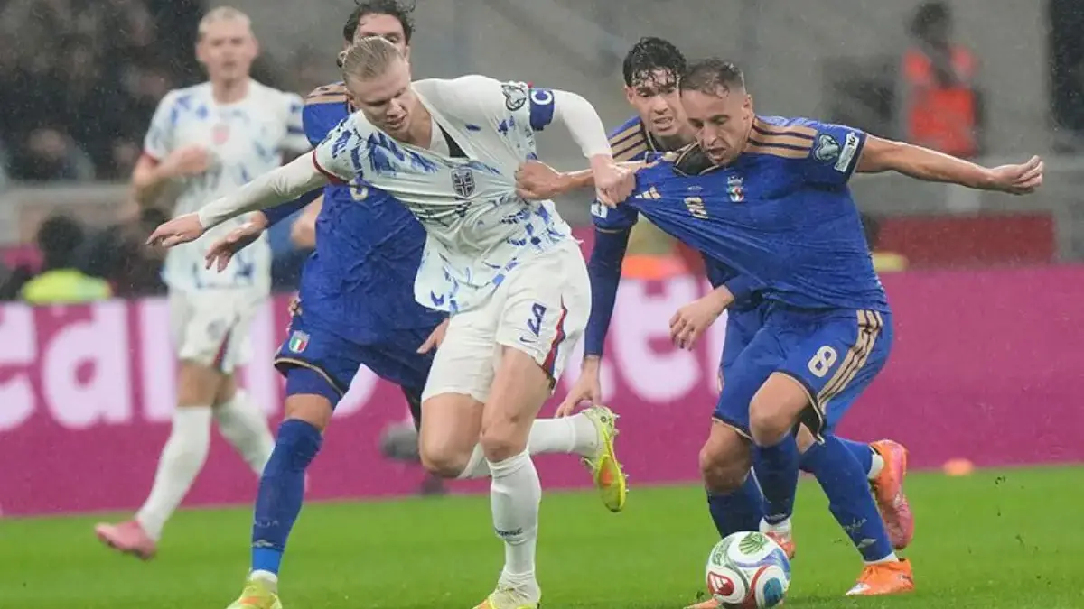 Italia Terpuruk Dihajar Haaland cs 4-1, Prancis Melaju ke Piala Dunia 2026 haaland