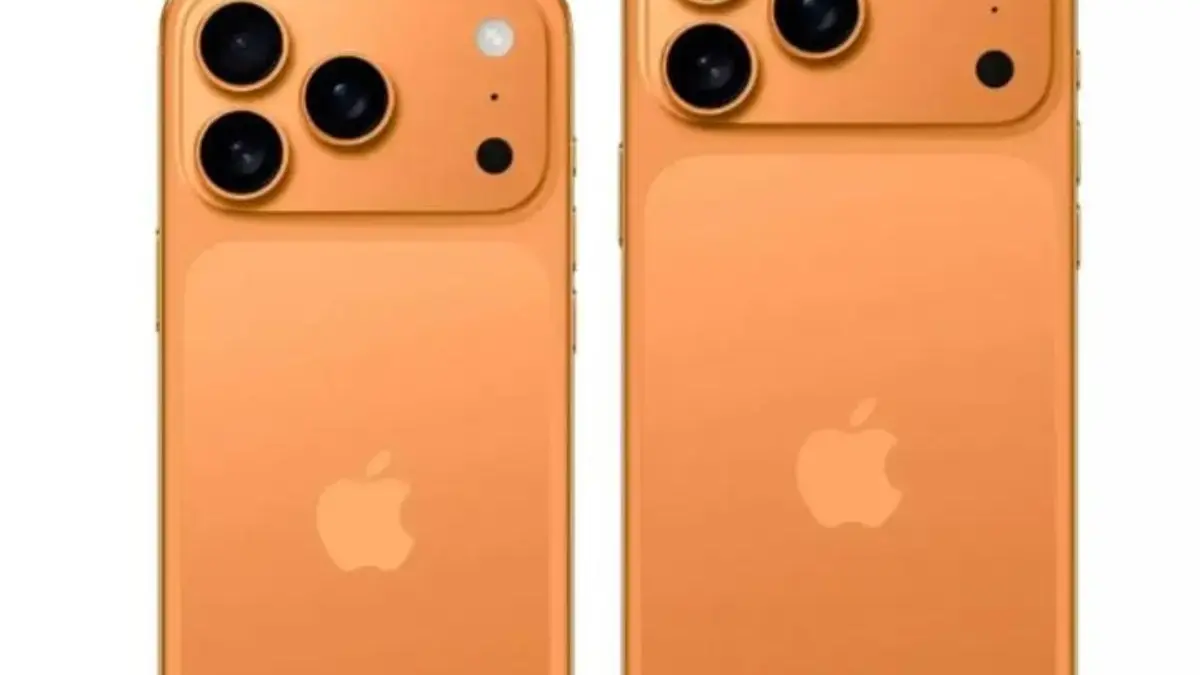 Tampilan iPhone 17 Pro Max warna Cosmic Orange