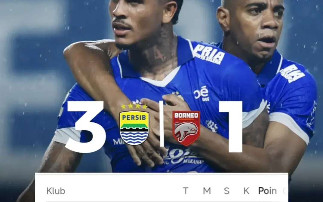 ‎6 Fakta Lengkap Persib Bandung Setelah Menang 3-1 atas Pemuncak Klasemen Borneo FC