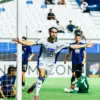 Andrew Jung saat mencetak gol ke gawang Bangkok United