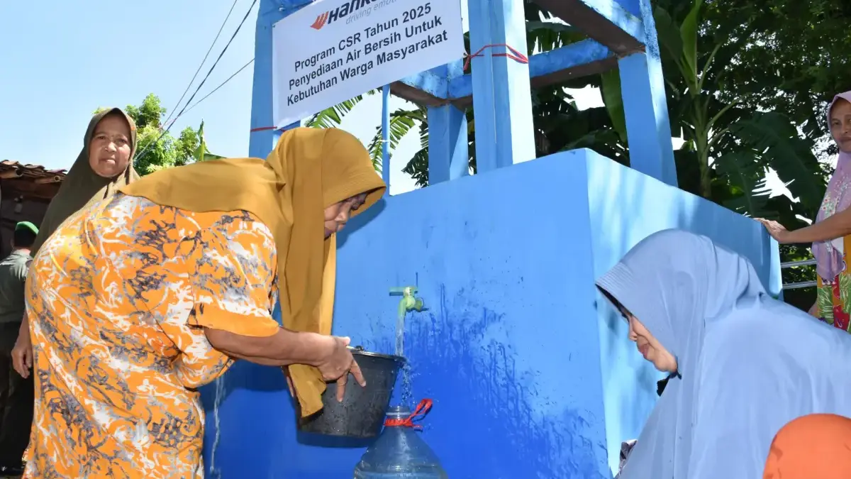 Hankook Donasikan Sumur Pompa Air Bersih untuk 200 Keluarga di Desa Naga Cipta Kabupaten Bekasi Air bersih