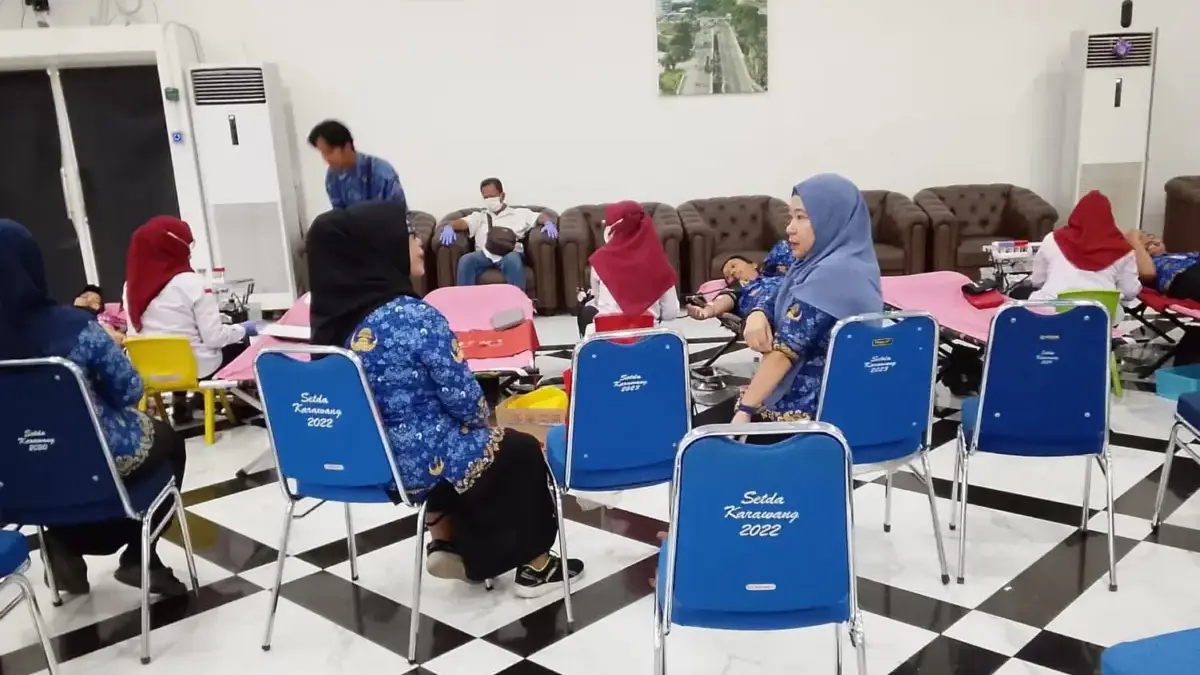 Peringati HUT ke-54, Korpri Karawang Gelar Pemeriksaan Kesehatan dan Donor Darah untuk ASN Korpri