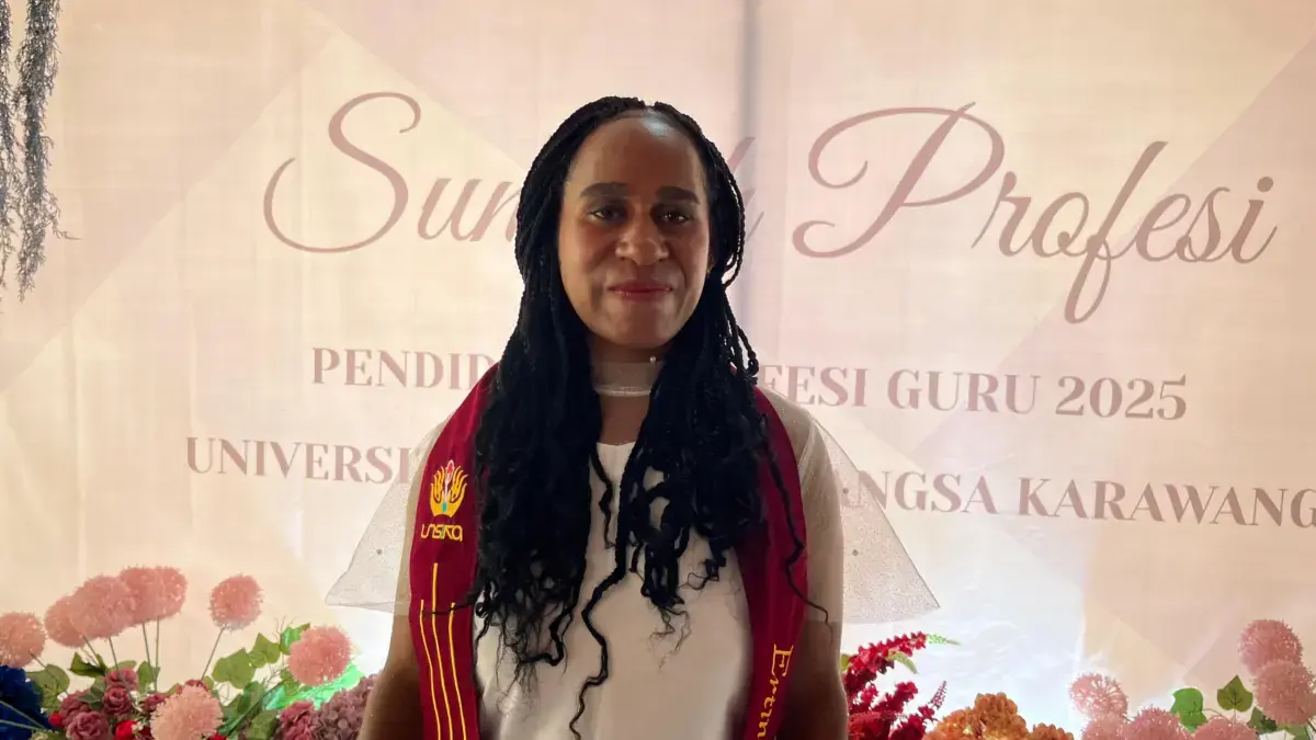 Menembus Medan Papua, Guru Honorer Ini Raih Kelulusan PPG di UNSIKA Ertina Hisage Mahasiswa PPG Asal Papua
