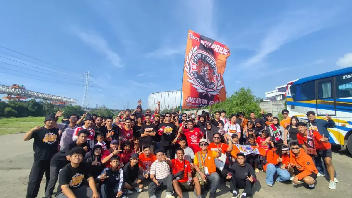 Jakmania Cikarang Nobar, Patuh Larangan ke GBLA Suporter Persija Jakarta, The Jakmania Cikarang